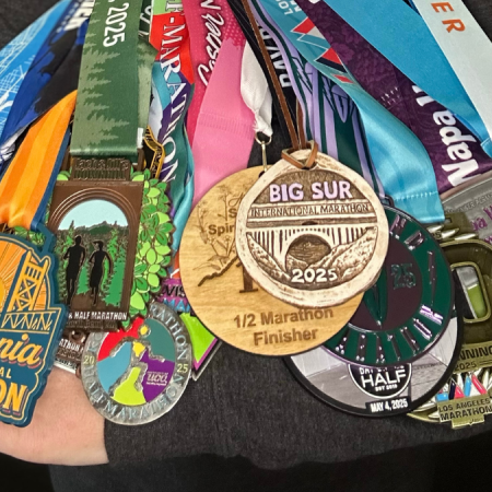 My 2025 race medals